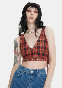 The Ragged Priest Pioneer Plaid Bralette Top