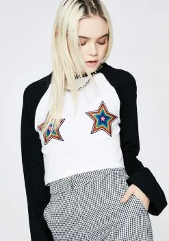 The Ragged Priest Starstruck Crop Long Sleeve