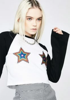 Cheapest ⌛ The Ragged Priest Starstruck Crop Long Sleeve ⭐ 9 The Ragged Priest Starstruck Crop Long Sleeve