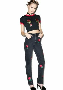 The Ragged Priest Bottoms Thorn In My Side Mom Jeans