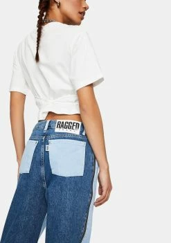 The Ragged Priest Deuce Side Zip Dad Jeans