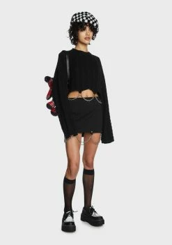 The Ragged Priest Widow Knit Sweater Tops