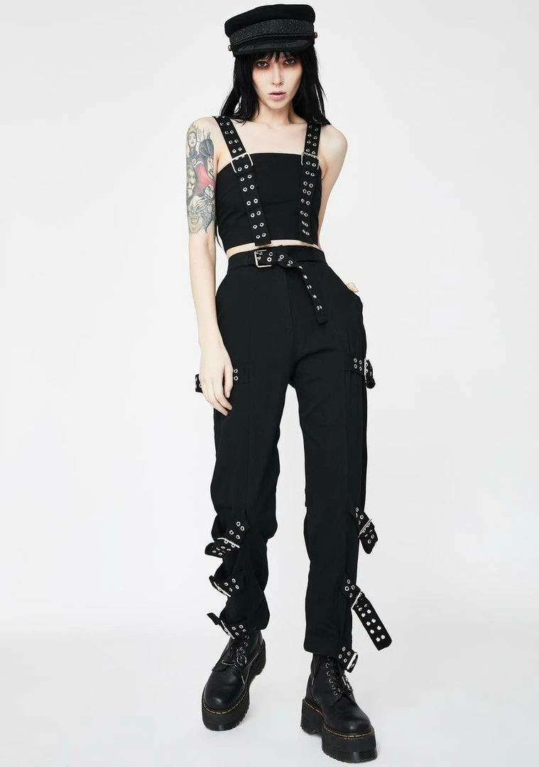 Buy β The Ragged Priest Bottoms Suspend Straight Leg Buckle Pants π― 4 The Ragged Priest Bottoms Suspend Straight Leg Buckle Pants