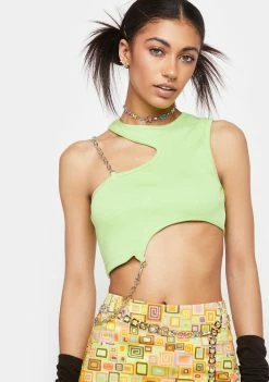 The Ragged Priest Tops Slither Chain Cut-Out Top