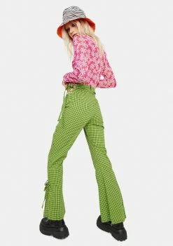 The Ragged Priest Trademark Gingham Flare Pants