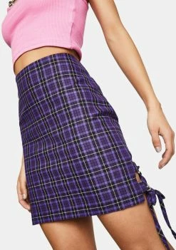Discount ๐ The Ragged Priest Depict Plaid Lace-Up Mini ๐ Skirt โค๏ธ 7 The Ragged Priest Depict Plaid Lace-Up Mini Skirt