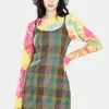 The Ragged Priest Storm Check Cami Mini Dress