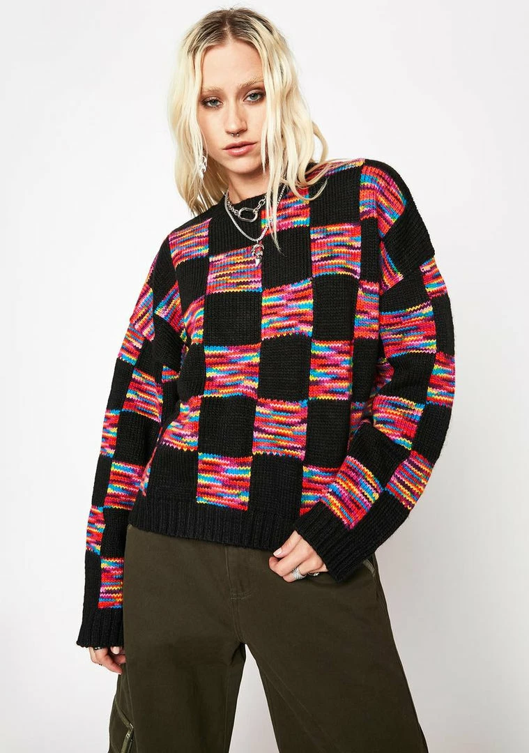 Budget 👏 The Ragged Priest Mainframe Knit Sweater Tops 🎁 3 The Ragged Priest Mainframe Knit Sweater Tops