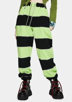 The Ragged Priest Bottoms Inmate Striped Jogger Pants