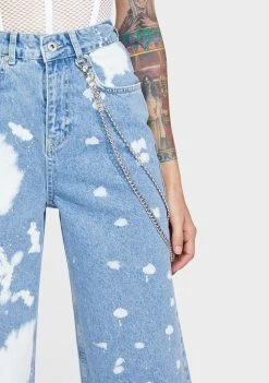 Cheapest π The Ragged Priest Bleach Splattered Grip Wide Leg π Jeans Bottoms π€© 6 The Ragged Priest Bleach Splattered Grip Wide Leg Jeans Bottoms