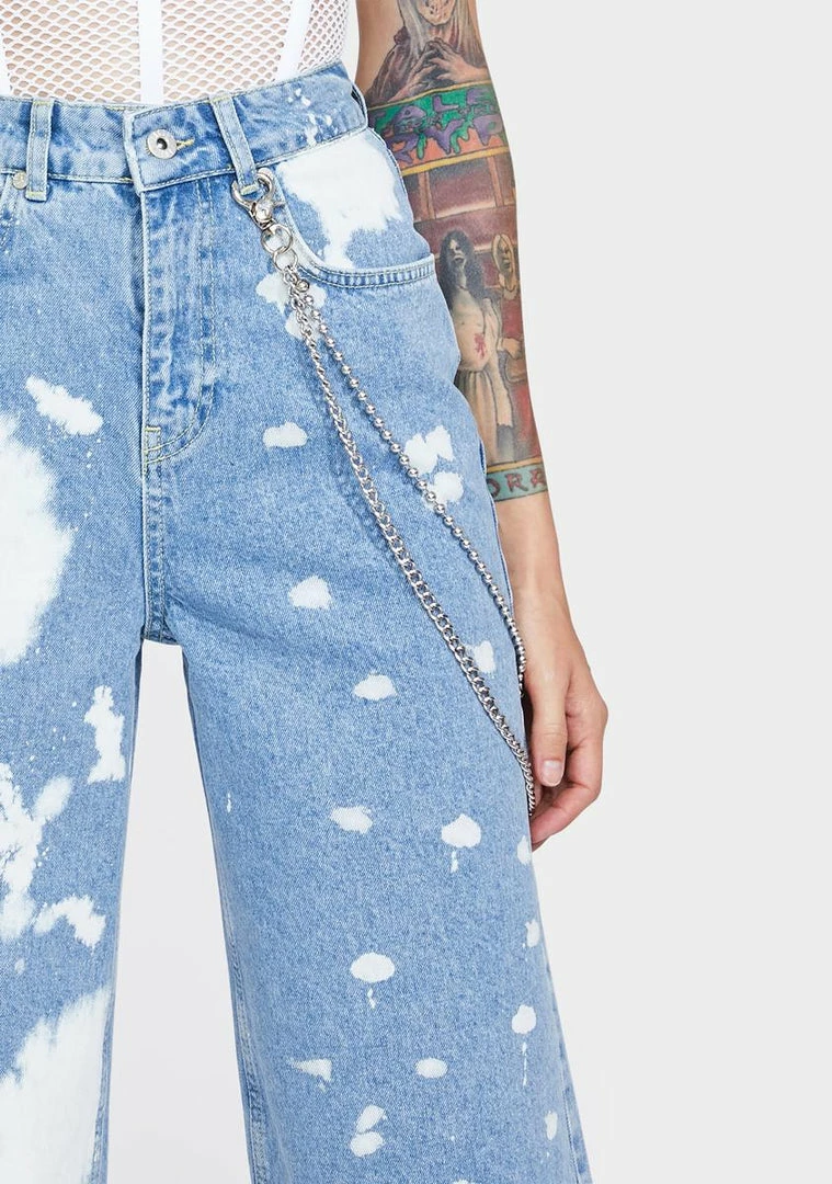 Cheapest π The Ragged Priest Bleach Splattered Grip Wide Leg π Jeans Bottoms π€© 4 The Ragged Priest Bleach Splattered Grip Wide Leg Jeans Bottoms