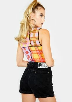 Hot Sale π₯ The Ragged Priest Charcoal Rave Denim Shorts Bottoms π― 9 The Ragged Priest Charcoal Rave Denim Shorts Bottoms