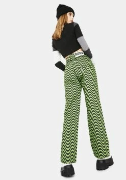 Wholesale β¨ The Ragged Priest Bottoms Lime Wave Print Dad π Jeans π 9 The Ragged Priest Bottoms Lime Wave Print Dad Jeans