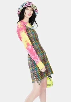 The Ragged Priest Storm Check Cami Mini Dress