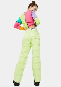 The Ragged Priest Lime Lethal Dad Jeans