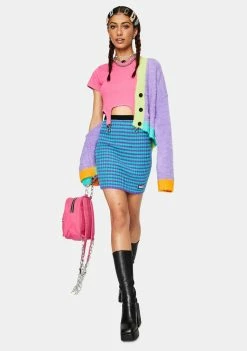 Budget 👏 The Ragged Priest Zane Striped Knit Mini 👗 Skirt Bottoms ⭐ 8 The Ragged Priest Zane Striped Knit Mini Skirt Bottoms