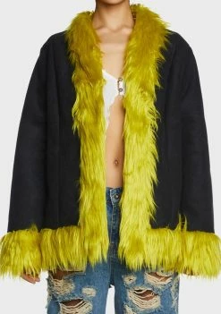 The Ragged Priest Warhol Faux Fur Coat Outerwear