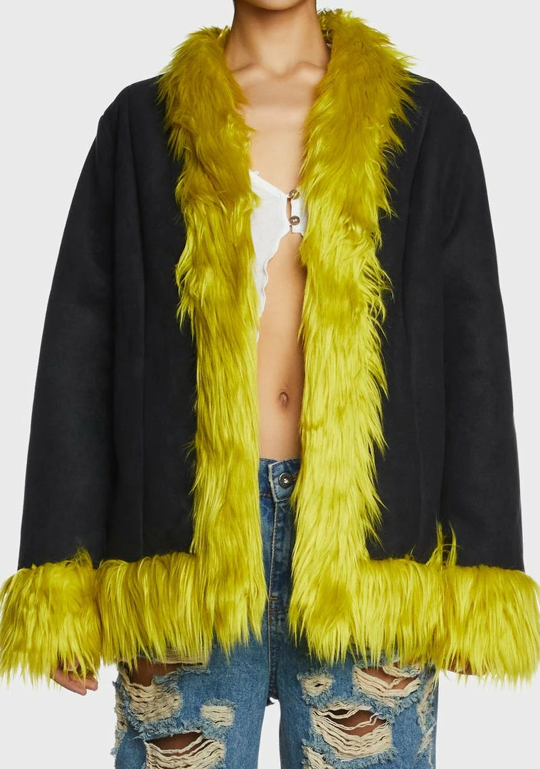 Brand new β€οΈ The Ragged Priest Warhol Faux Fur π§₯ Coat Outerwear π₯ 4 The Ragged Priest Warhol Faux Fur Coat Outerwear