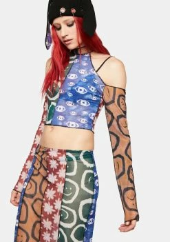 The Ragged Priest Sheer Crop Top Worship Mesh Crop Top