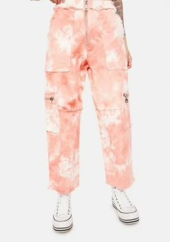 The Ragged Priest Conscious Tie Dye Denim Cargo Pants