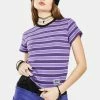 The Ragged Priest Tops Defy Striped Crop Tee