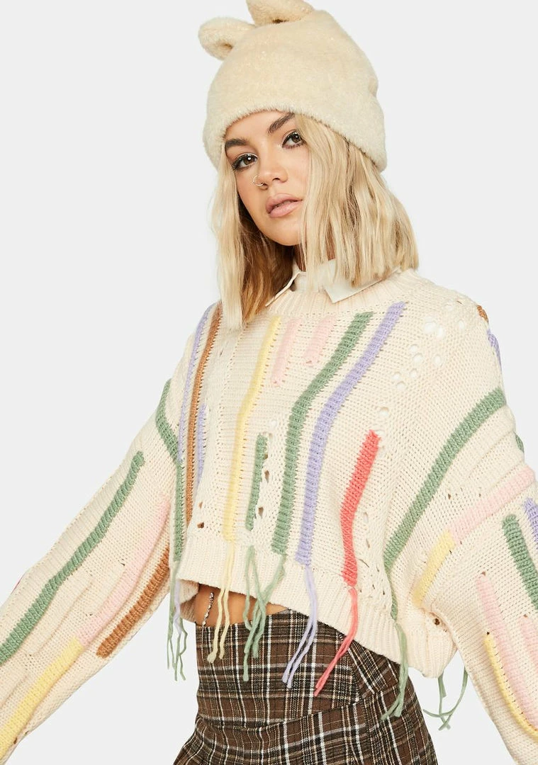 Deals π The Ragged Priest Painter Knit Sweater Tops π― 4 The Ragged Priest Painter Knit Sweater Tops