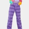 The Ragged Priest Purple Crook Distressed Denim Jeans Bottoms