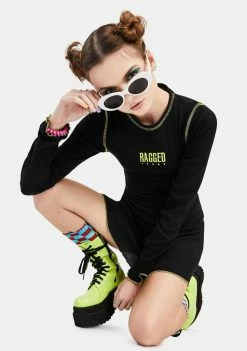 The Ragged Priest Dusk Long Sleeve Mini Dress