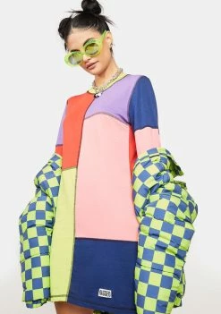 The Ragged Priest Topic Colorblock Mini Dress Dresses