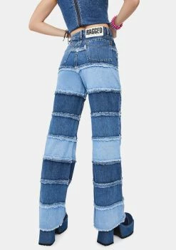 The Ragged Priest Shredder Wide Leg Jeans Bottoms