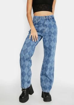 The Ragged Priest Bottoms Detention Argyle Jeans