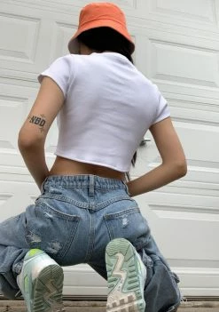 The Ragged Priest Clone Ribbed Crop Top Tops