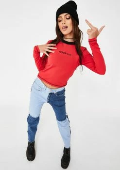 Buy π The Ragged Priest Tops Fight Long Sleeve Tee π 8 The Ragged Priest Tops Fight Long Sleeve Tee