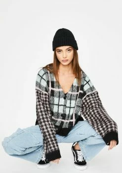 The Ragged Priest Panic Plaid Cardigan