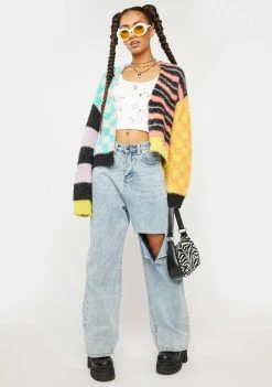 The Ragged Priest Tops Electric Fuzzy Cardigan