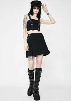 The Ragged Priest Restrain Buckle Mini Skirt Bottoms