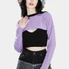 The Ragged Priest Undo Double Layer Crop Top