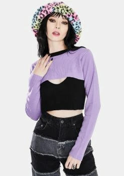 The Ragged Priest Undo Double Layer Crop Top