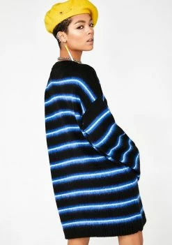 The Ragged Priest Stripe Brush Knit Dress Dresses