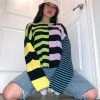 The Ragged Priest Modify Knit Striped Sweater Tops