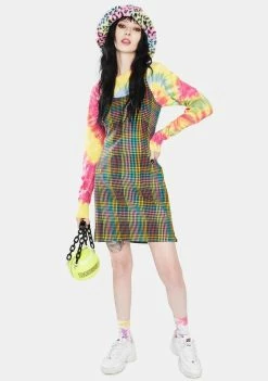 The Ragged Priest Storm Check Cami Mini Dress