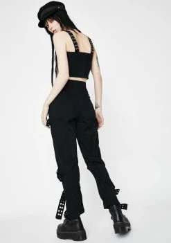 Buy β The Ragged Priest Bottoms Suspend Straight Leg Buckle Pants π― 9 The Ragged Priest Bottoms Suspend Straight Leg Buckle Pants