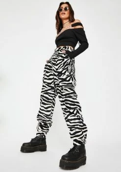 The Ragged Priest Brat Zebra Cargo Pants