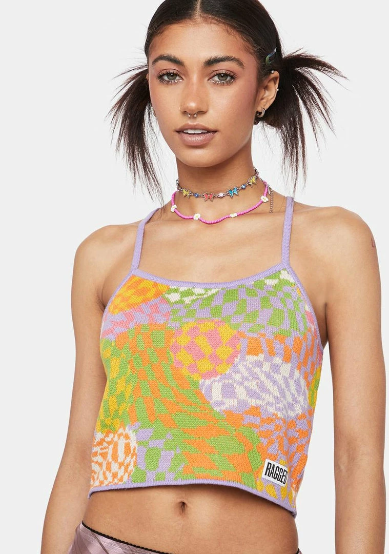 Best Sale 💯 The Ragged Priest Kaleidoscope Cami Top Tank Crop Top 🎉 3 The Ragged Priest Kaleidoscope Cami Top Tank Crop Top