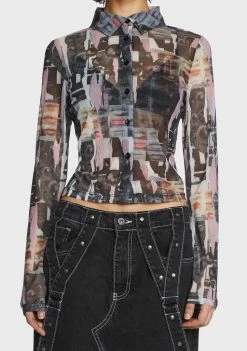 Buy 🥰 The Ragged Priest Amnesia Mesh Top Tops ✔️ 8 The Ragged Priest Amnesia Mesh Top Tops