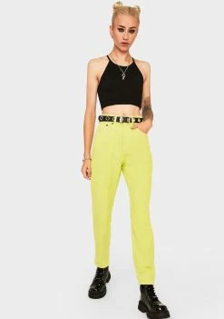 Cheap π The Ragged Priest Lime Cord Mom π Jeans βοΈ 8 The Ragged Priest Lime Cord Mom Jeans