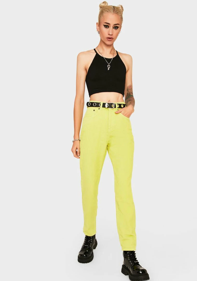 Cheap π The Ragged Priest Lime Cord Mom π Jeans βοΈ 5 The Ragged Priest Lime Cord Mom Jeans
