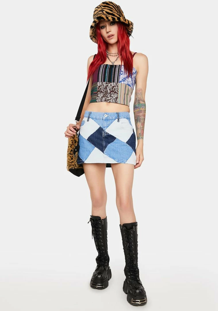 Budget π The Ragged Priest Micro Patchwork Mini π Skirt β¨ 5 The Ragged Priest Micro Patchwork Mini Skirt