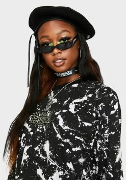 The Ragged Priest Tops Splatter Long Sleeve Graphic Tee