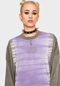 The Ragged Priest Lilac Dip Dye Skater Dress Dresses